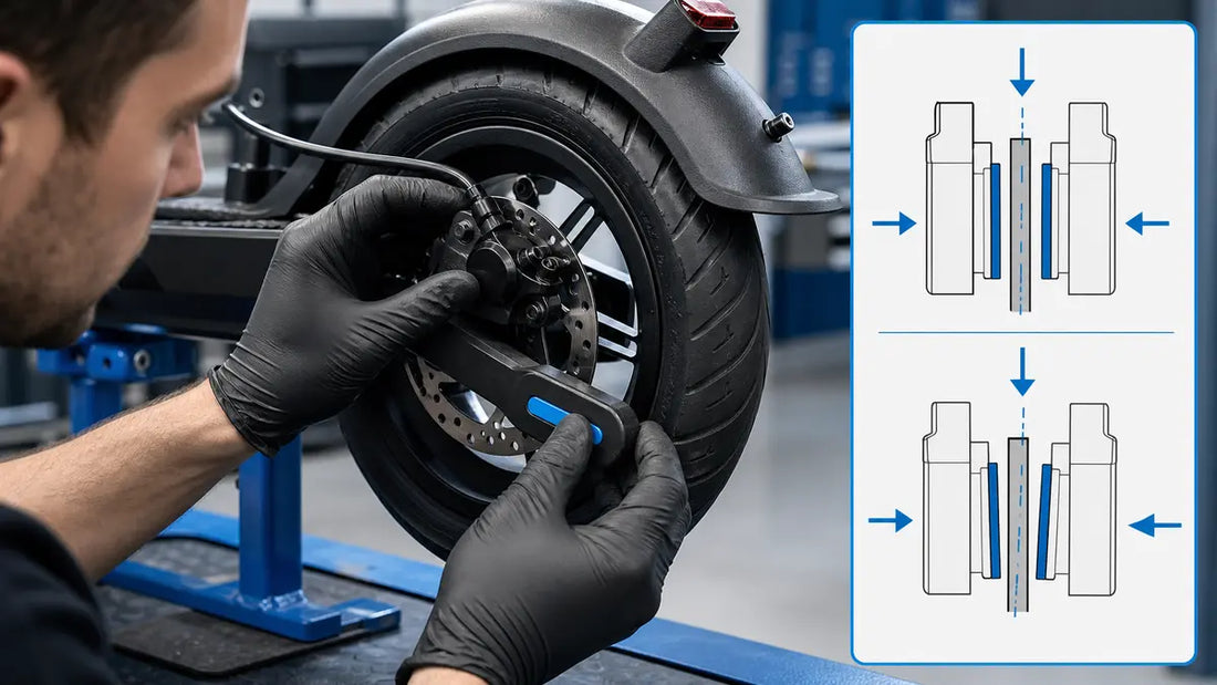 Réglage et centrage du frein à disque d’une trottinette Xiaomi