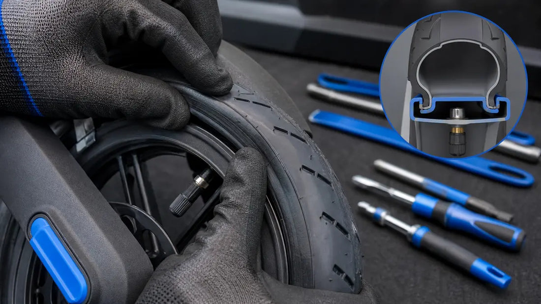 Contrôle du pneu tubeless d’une trottinette Xiaomi Scooter 4