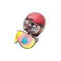 Casque JET  bordeaux mat (taille XS à XXL) (S)