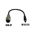 Adaptateur GX16-3P male vers DC 5.5 2,5mm femelle