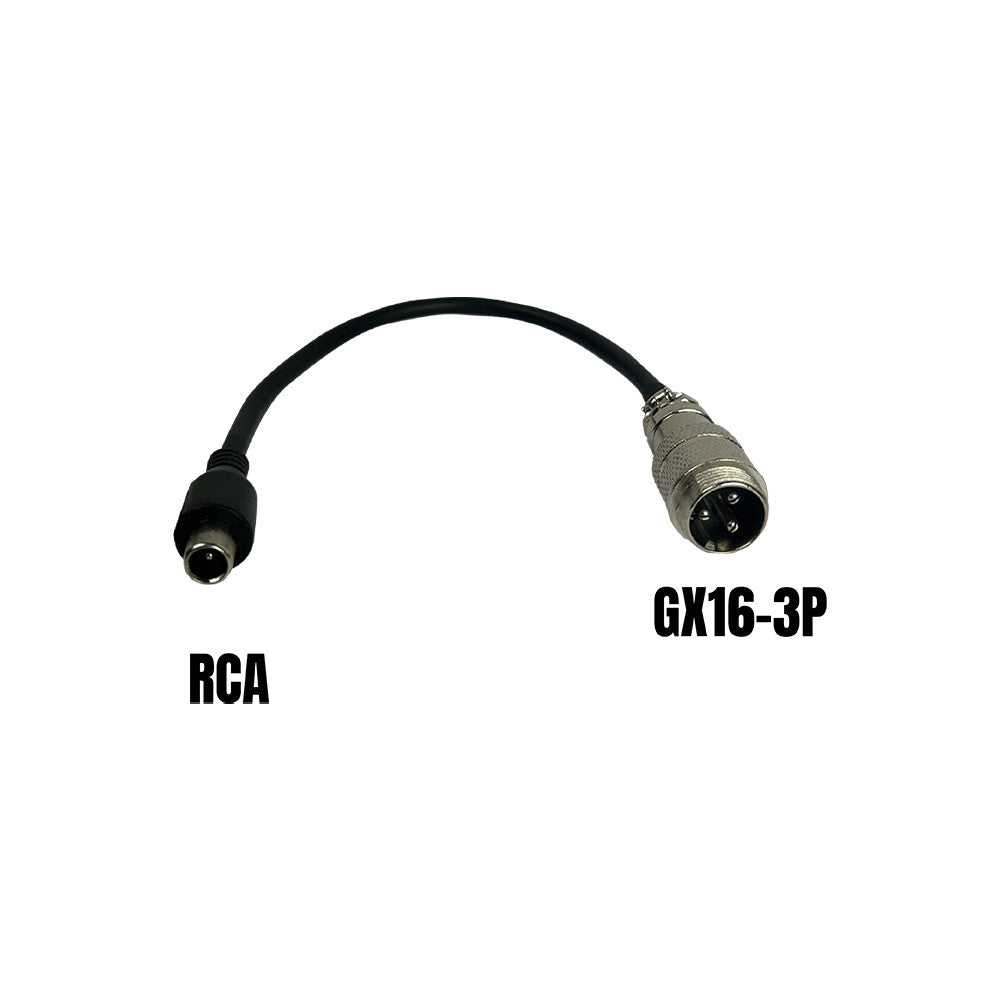 Adaptateur GX16-3P male vers connecteur RCA